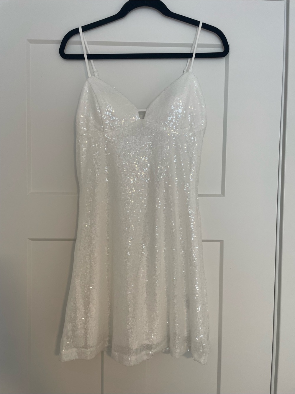 NWT White Sequin Mini Dress